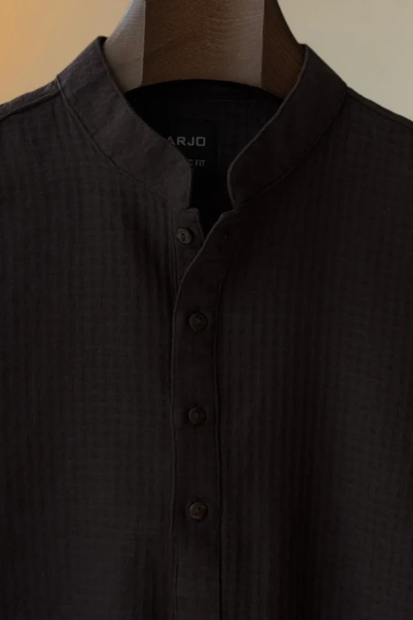 Black With Jacquard Stripe Panjabi